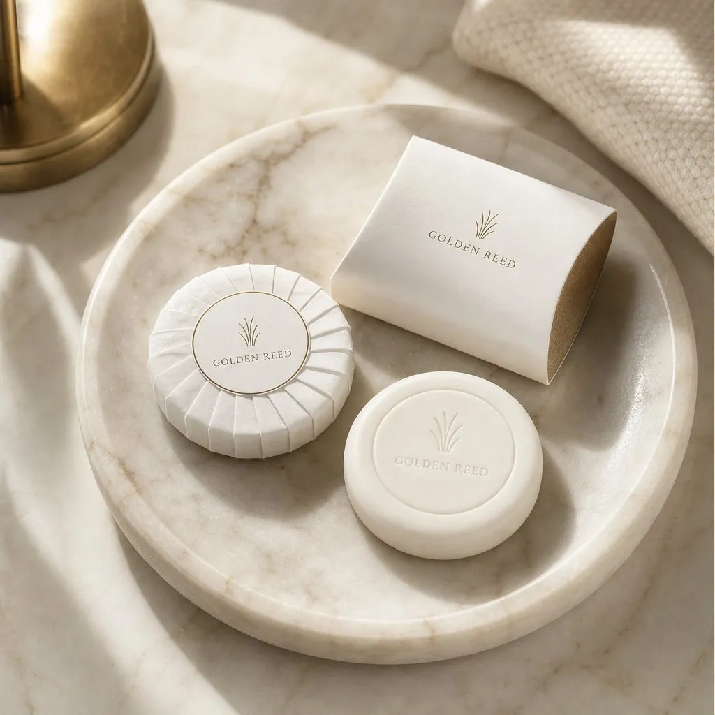 Mini Hotel Soap (15–25g) — alternate angle showing cap and back of pack