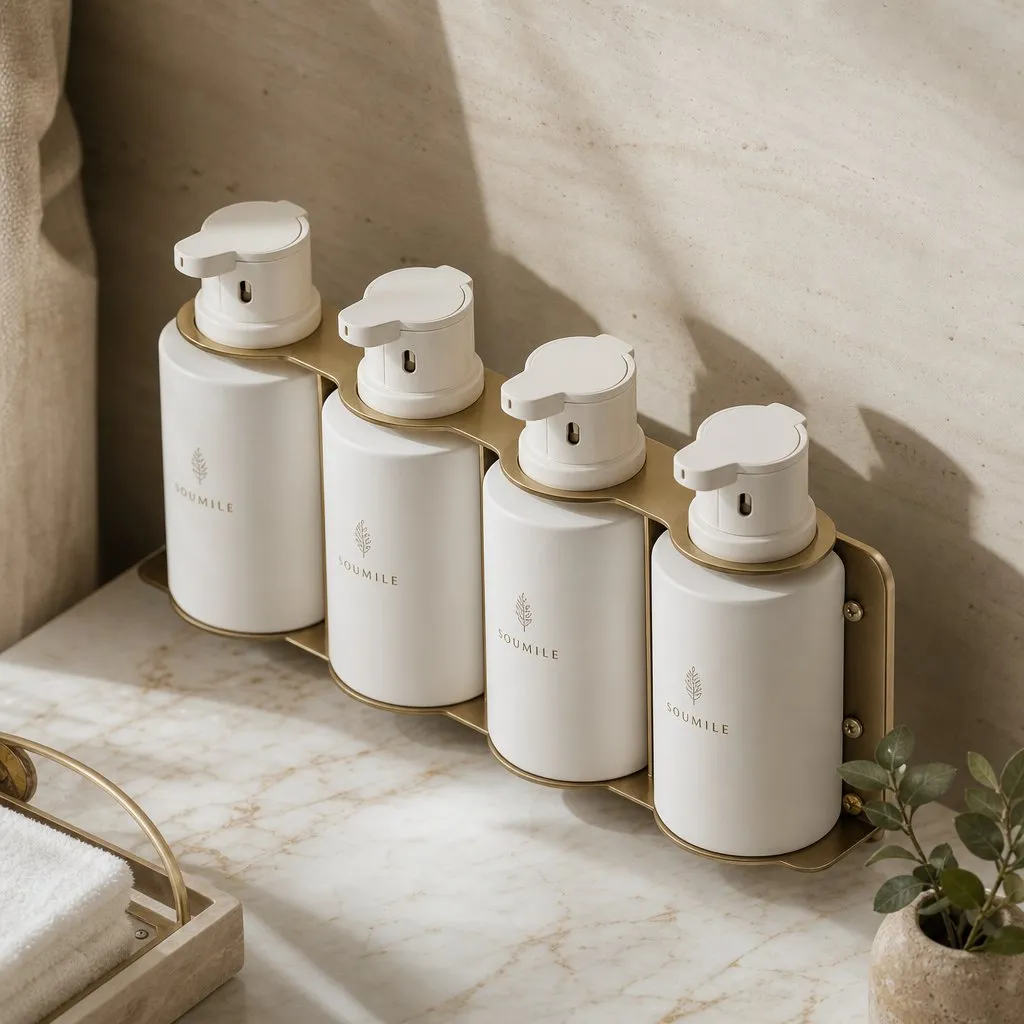 SOUMILE Anti-Theft 380ml Bath Line (Lock Pump) — alternate angle showing cap and back of pack