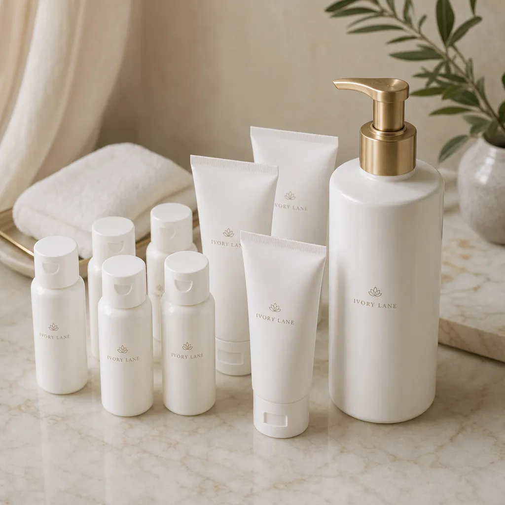 Hotel Body Lotion — alternate angle showing cap and back of pack