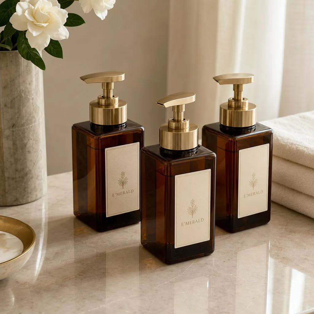 E'MERALD Gardenia Bath Series — Silent Fields (500ml) — alternate angle showing cap and back of pack