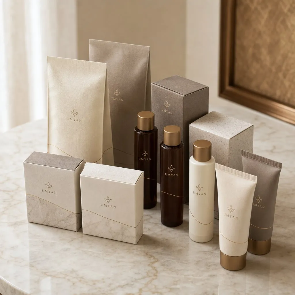 Designer Amenity Kit Collections (6 Ready Series) — alternate angle showing cap and back of pack
