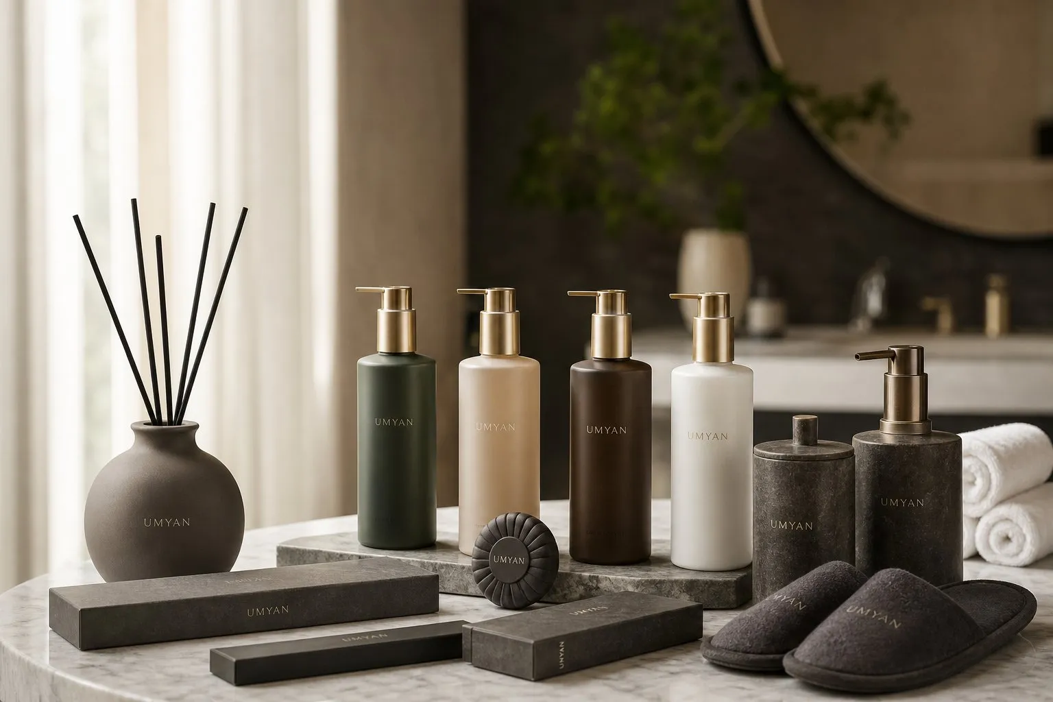UMYAN hotel amenities catalogue cover