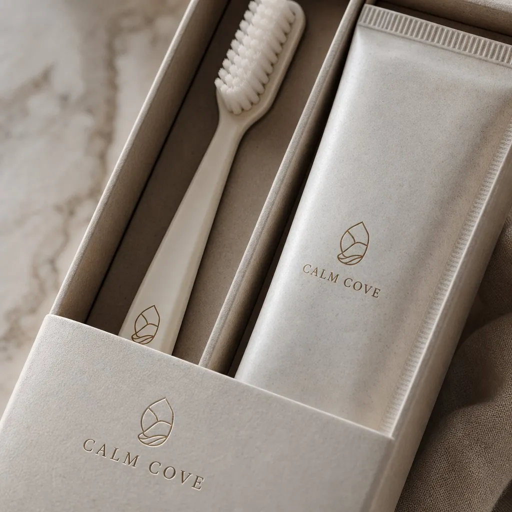 Hotel Dental Kit — close-up of material and label detail