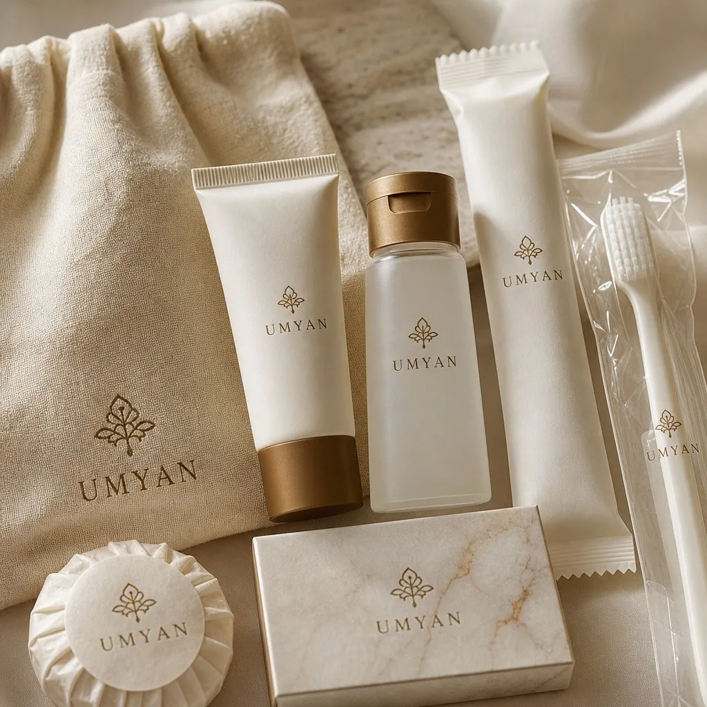 Designer Amenity Kit Collections (6 Ready Series) — close-up of material and label detail