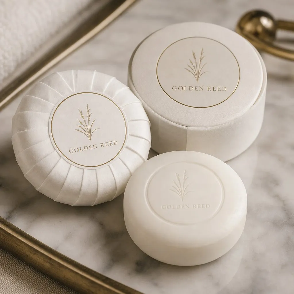 Mini Hotel Soap (15–25g) — close-up of material and label detail