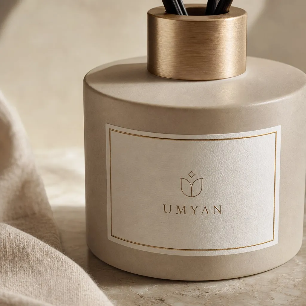 Reed Diffuser (150ml) — close-up of material and label detail