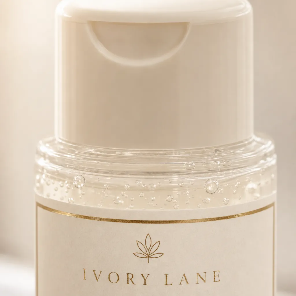Hotel Shower Gel — close-up of material and label detail