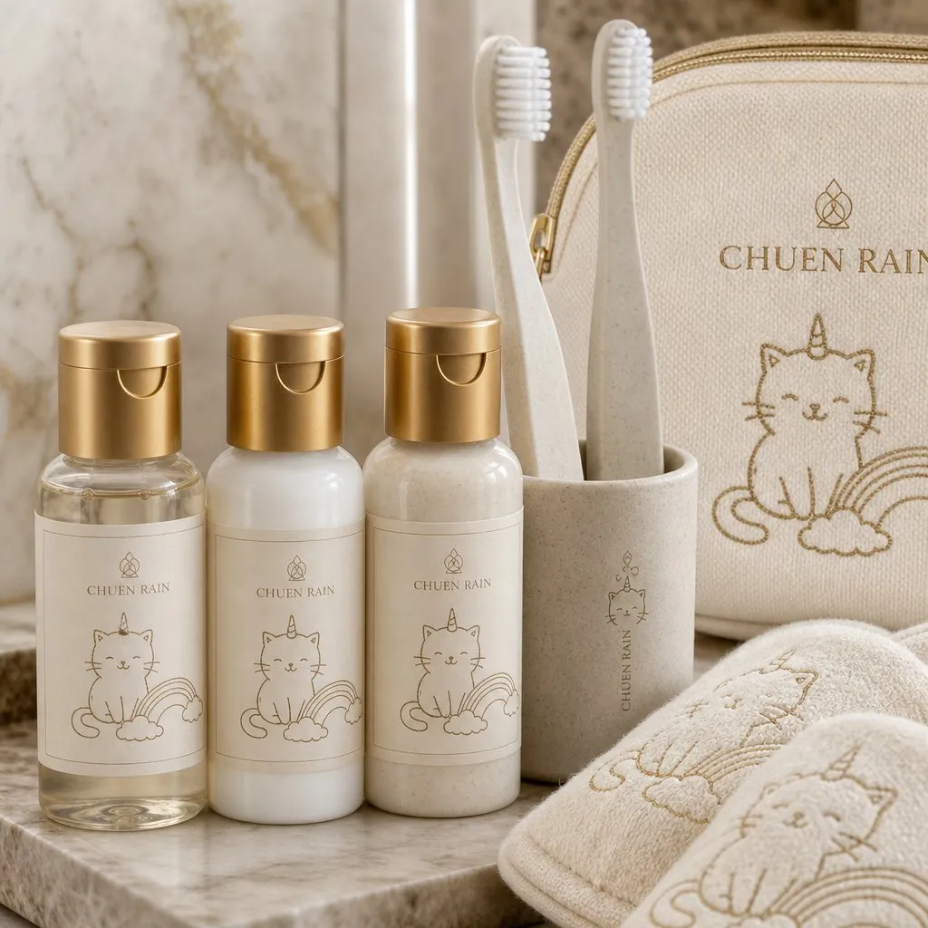 CHUEN RAIN Kids Travel Wash Set — close-up of material and label detail