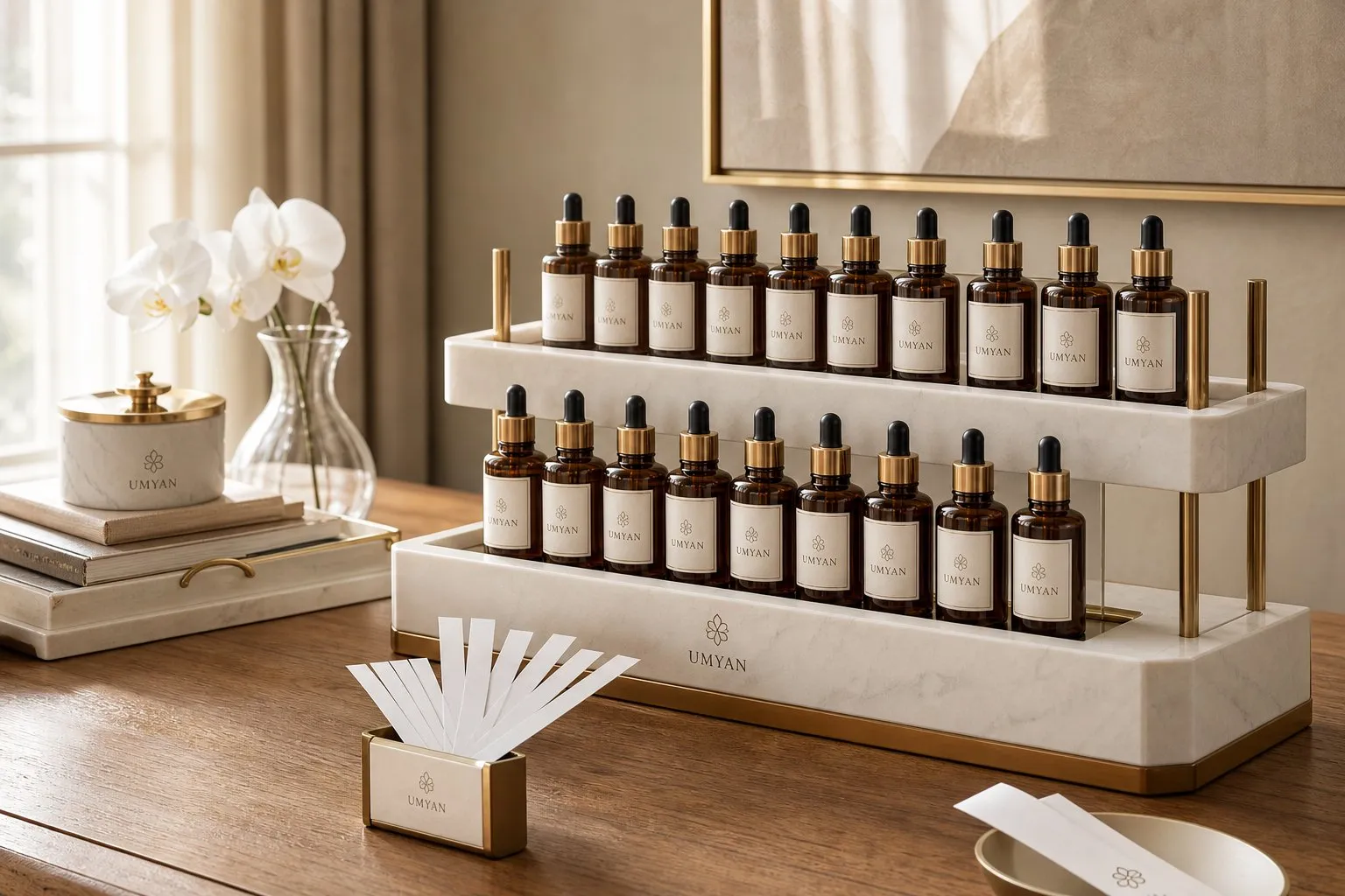 Bespoke hotel fragrance development with Givaudan — UMYAN scent lab