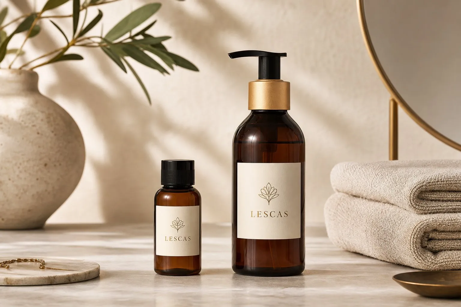 LESCAS Amber Sandalwood Bath Series (30ml & 300ml) — hotel amenities by UMYAN