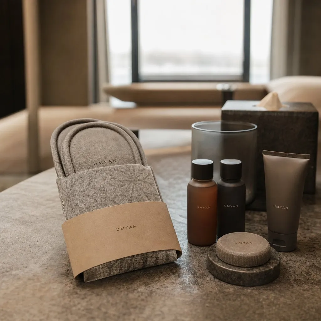 Hotel Slippers export packaging by UMYAN — hotel amenities factory in Yangzhou, China
