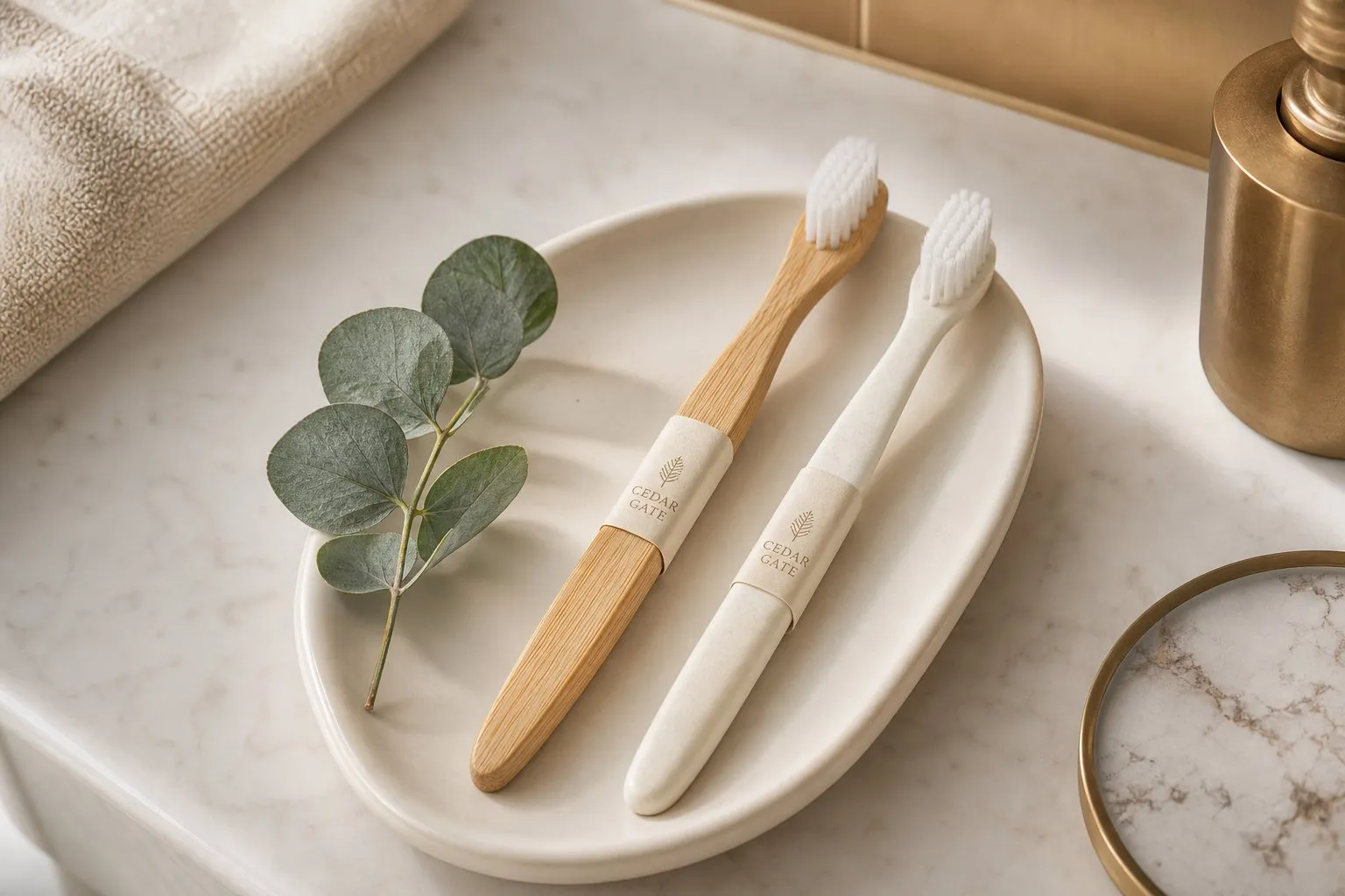 Paper / Bamboo Toothbrush — biodegradable hotel amenities by UMYAN