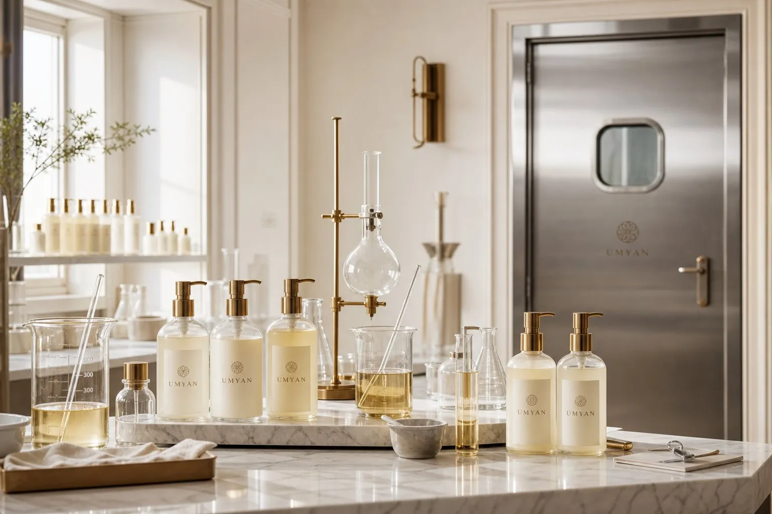 In-house R&D & formulation — UMYAN hotel amenities factory capability
