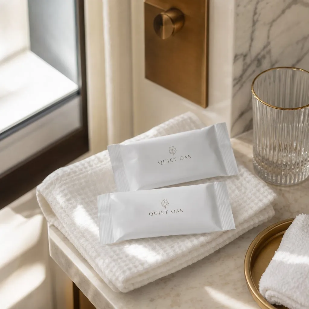 Hotel Wet Wipes — in use in a hotel guest room setting