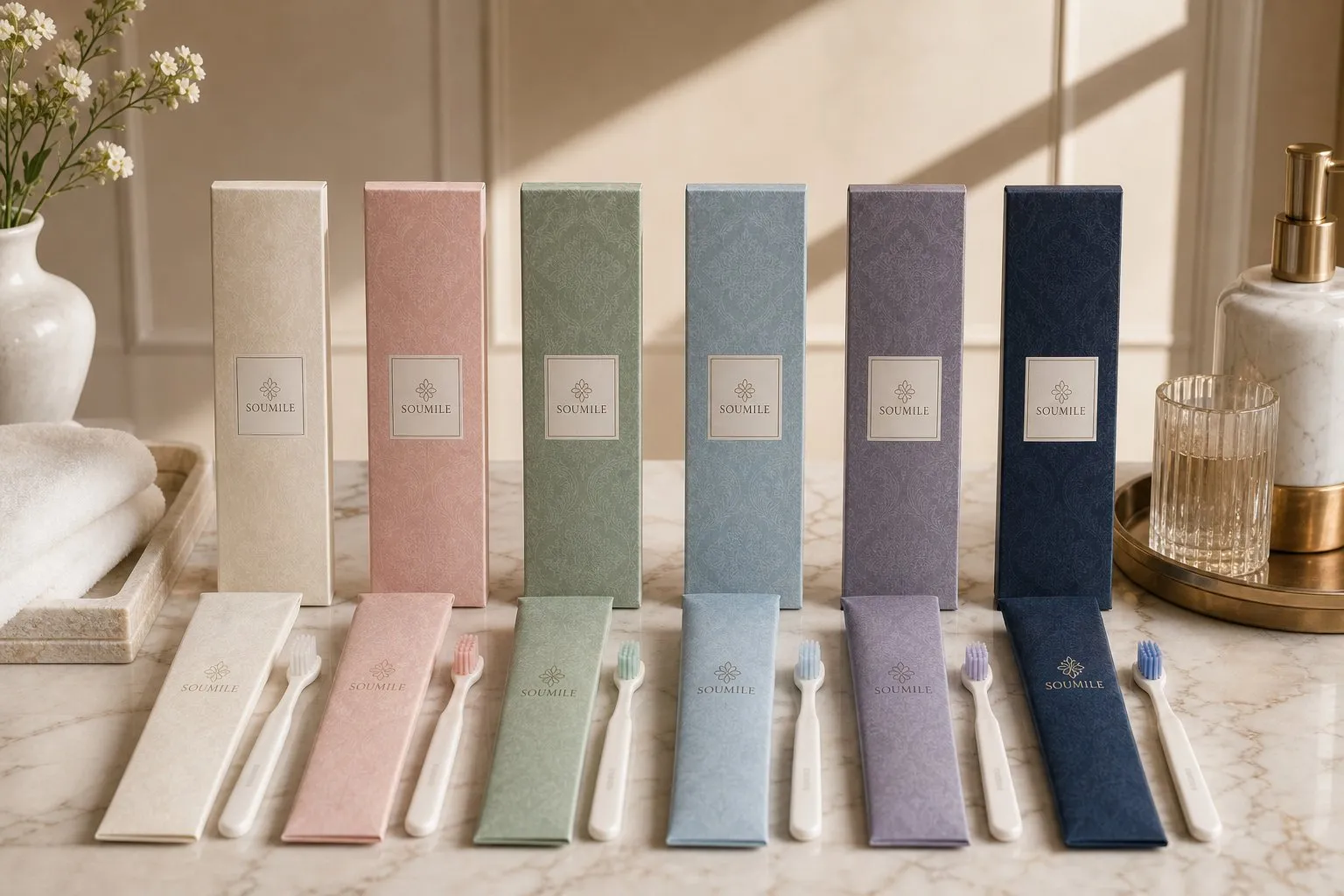 SOUMILE Rococo Dental Kits (6 Colours) — hotel amenities by UMYAN