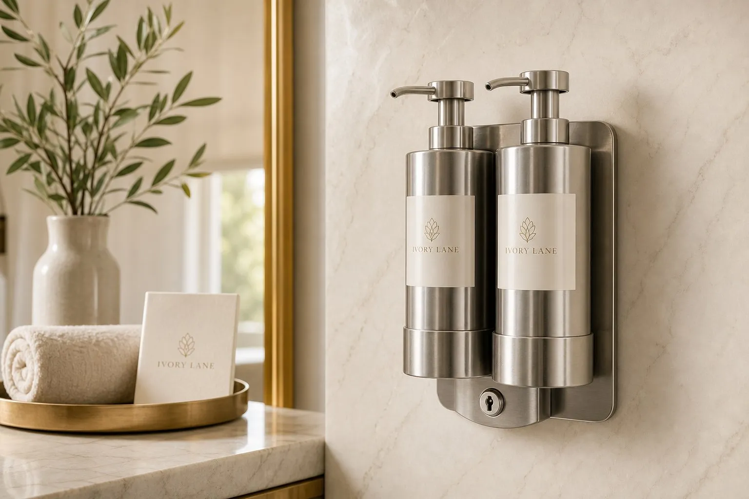 Stainless Anti-Theft Dispenser — hotel amenities by UMYAN