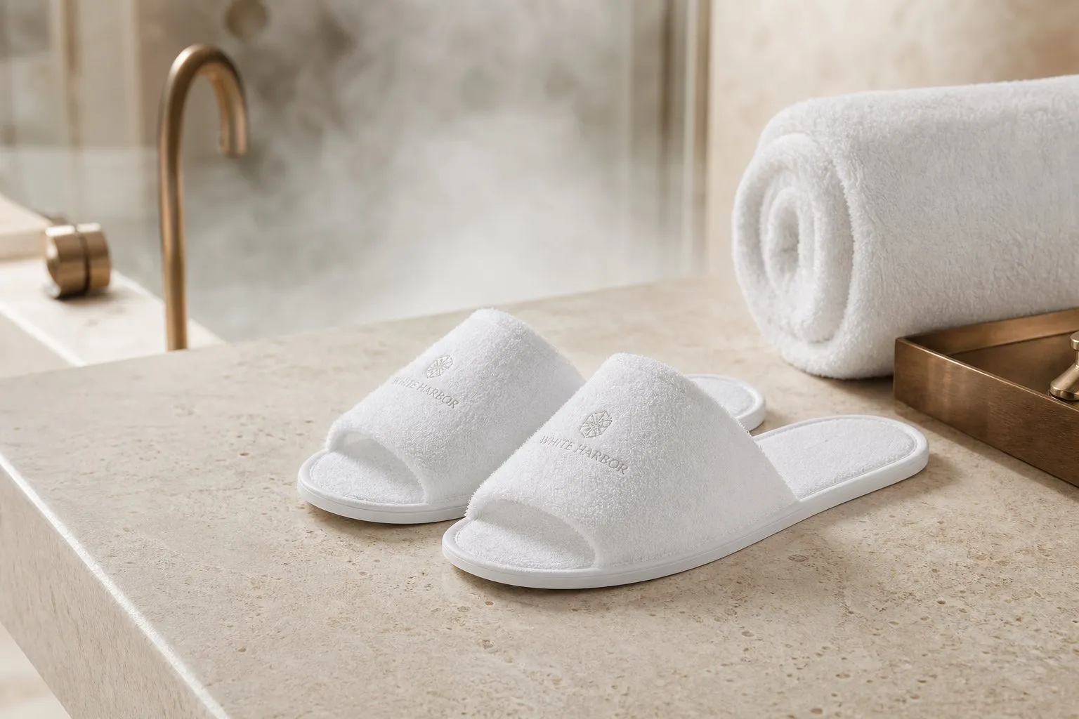 Terry / Coral Fleece hotel slippers by UMYAN